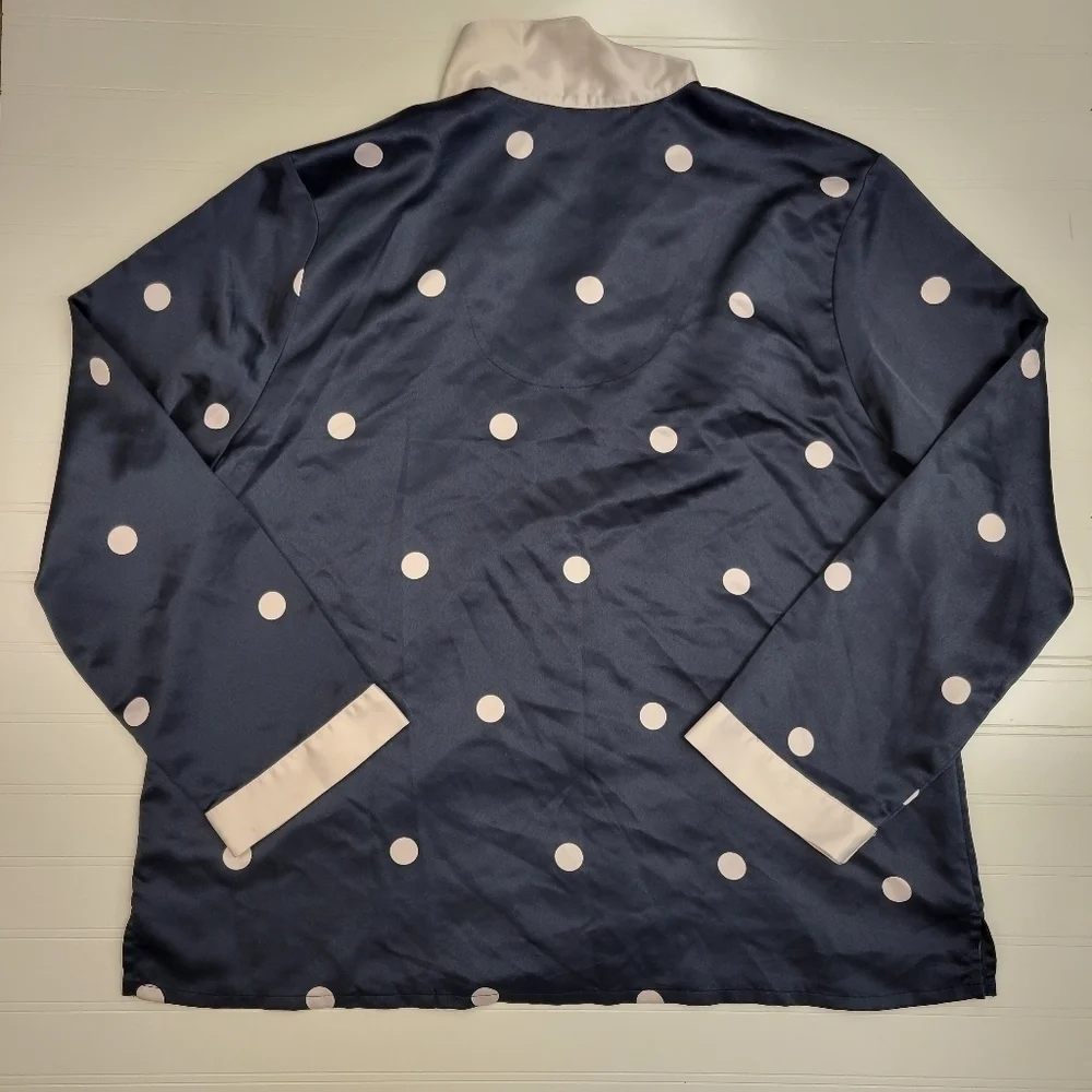 Kate Spade Polka Dot Button Down Pajama Shirt Size XL